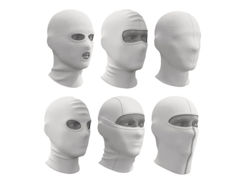 SKI MASK PACK - g8m zpac obj fbx highpoly 3Dモデル