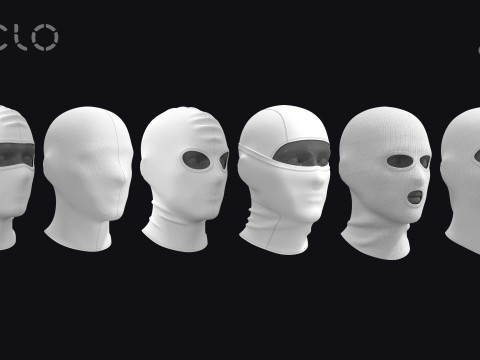 SKI MASK PACK - g8m zpac obj fbx highpoly Modelo 3D