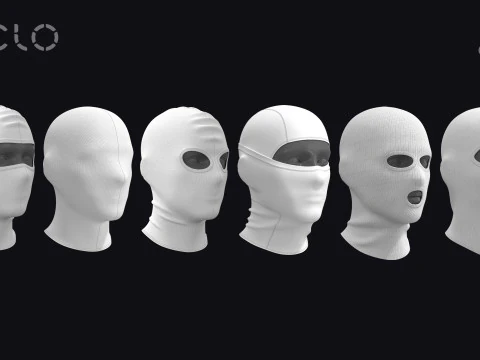 SKI MASK PACK - g8m zpac obj fbx highpoly 3D Model