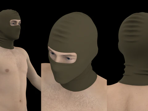 SKI MASK PACK - g8m zpac obj fbx highpoly 3D Model