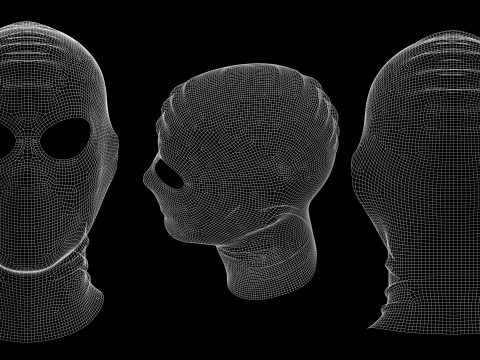 SKI MASK PACK - g8m zpac obj fbx highpoly 3D Model