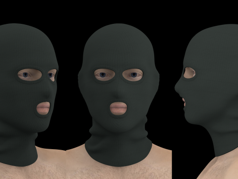 SKI MASK PACK - g8m zpac obj fbx highpoly Modelo 3D