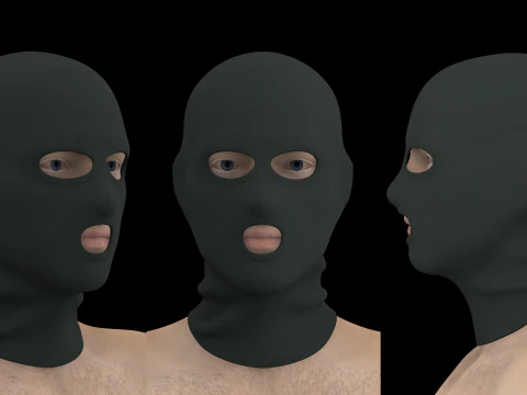 SKI MASK PACK - g8m zpac obj fbx highpoly 3D Model
