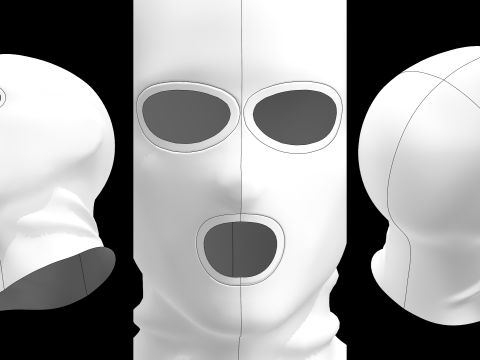 SKI MASK PACK - g8m zpac obj fbx highpoly Modelo 3D