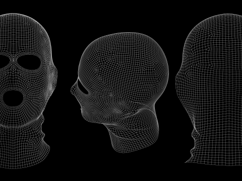 SKI MASK PACK - g8m zpac obj fbx highpoly Modelo 3D