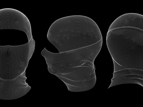 SKI MASK PACK - g8m zpac obj fbx highpoly 3D Model