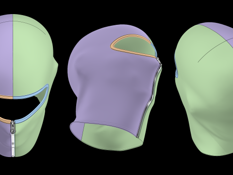 SKI MASK PACK - g8m zpac obj fbx highpoly Modelo 3D