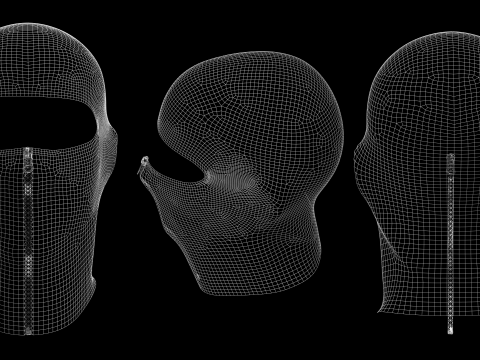 SKI MASK PACK - g8m zpac obj fbx highpoly Modelo 3D