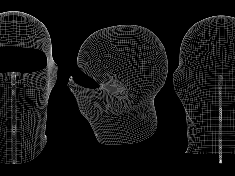 SKI MASK PACK - g8m zpac obj fbx highpoly 3D Model