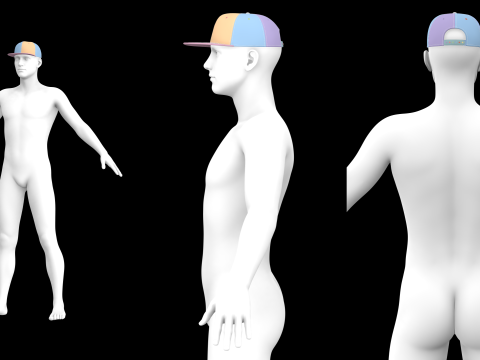 BASIC SNAPBACKS - g8m zprj obj fbx highpoly 3D Model