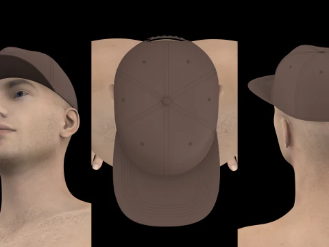 基本的なスナップバック - g8m zprj obj fbx highpoly 3Dモデル