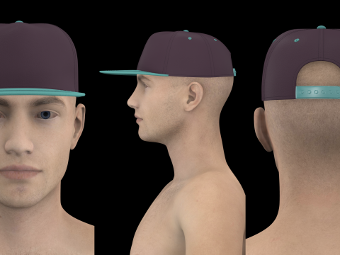 BASIC SNAPBACKS - g8m zprj obj fbx highpoly 3D Model