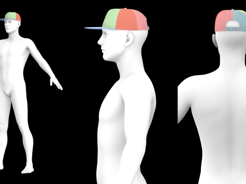 BASIC SNAPBACKS - g8m zprj obj fbx highpoly 3D Model