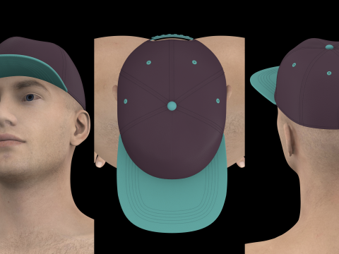 BASIC SNAPBACKS - g8m zprj obj fbx highpoly 3D Model