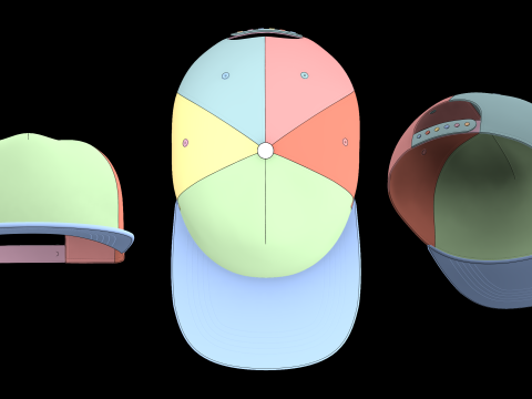 BASIC SNAPBACKS - g8m zprj obj fbx highpoly 3D Model