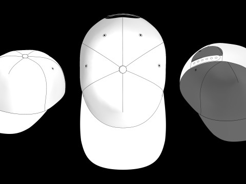 BASIC SNAPBACKS - g8m zprj obj fbx highpoly 3D Model