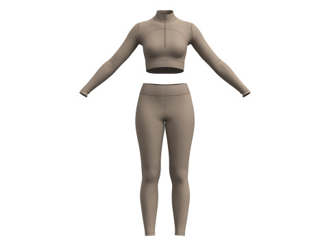 YOGA SUIT - fv2 zpac obj fbx highpoly 3Dモデル
