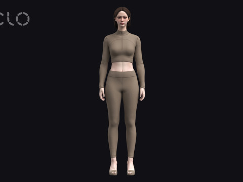 YOGA SUIT - fv2 zpac obj fbx highpoly 3Dモデル
