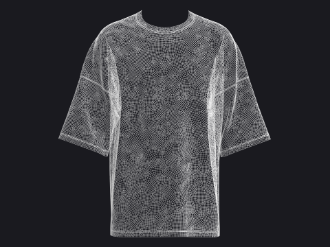 OVERSIZED T-SHIRTS 2021 - mv2 zprj obj fbx highpoly Modello 3D