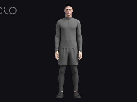 FALL RUNNER outfit - mv2 zpac obj fbx highpoly 3D Модель