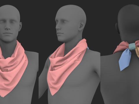 SCARVES PACK 2021 - g8m zprj obj fbx highpoly 3D Модель