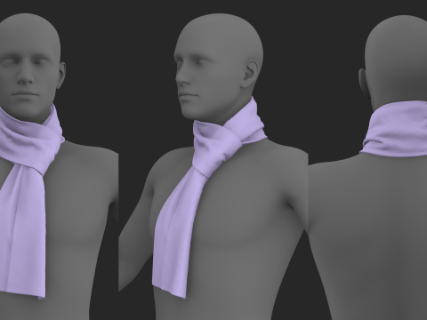 SCARVES PACK 2021 - g8m zprj obj fbx highpoly 3D Модель