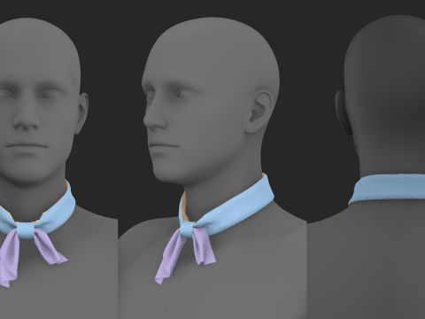 SCARVES PACK 2021 - g8m zprj obj fbx highpoly 3D Модель