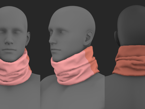 SCARVES PACK 2021 - g8m zprj obj fbx highpoly 3D Модель