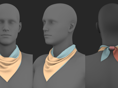 SCARVES PACK 2021 - g8m zprj obj fbx highpoly 3D Модель