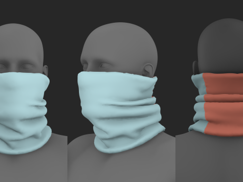 SCARVES PACK 2021 - g8m zprj obj fbx highpoly 3D Модель
