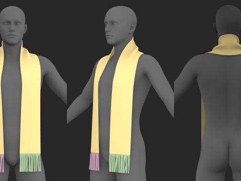 SCARVES PACK 2021 - g8m zprj obj fbx highpoly 3D Модель