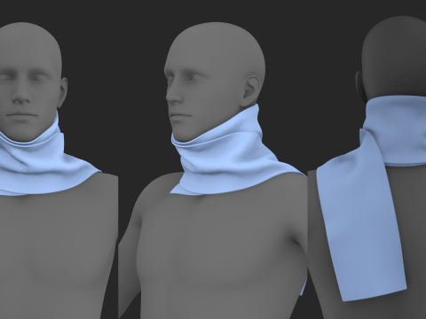 SCARVES PACK 2021 - g8m zprj obj fbx highpoly 3D Модель