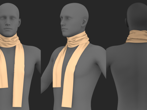 SCARVES PACK 2021 - g8m zprj obj fbx highpoly 3D Модель