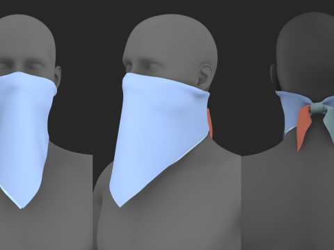 SCARVES PACK 2021 - g8m zprj obj fbx highpoly 3D Модель