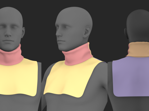 SCARVES PACK 2021 - g8m zprj obj fbx highpoly 3D Модель