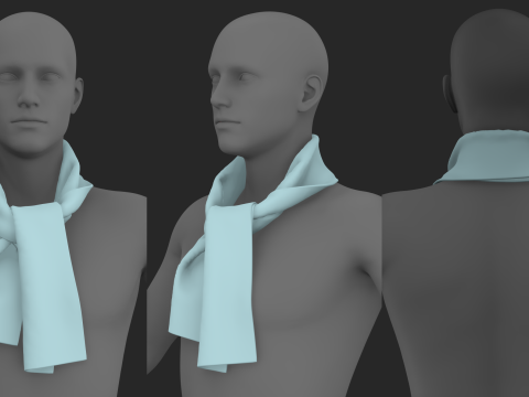 SCARVES PACK 2021 - g8m zprj obj fbx highpoly 3D Модель