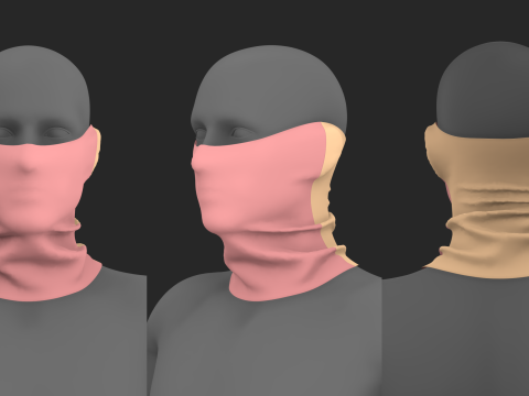 SCARVES PACK 2021 - g8m zprj obj fbx highpoly 3D Модель