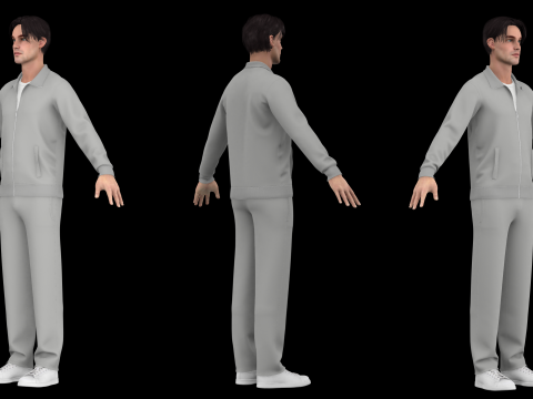 TRACKSUIT and SWEATSUIT outfits - mv2 fv2 zpac obj fbx highpoly 3Dモデル
