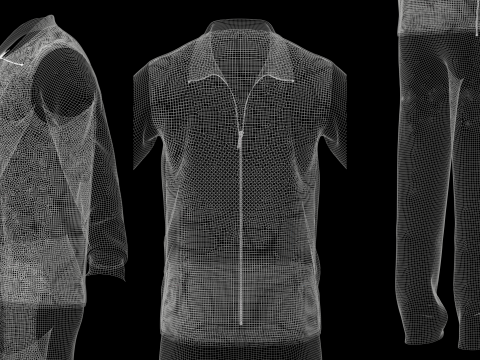 TRACKSUIT and SWEATSUIT outfits - mv2 fv2 zpac obj fbx highpoly 3Dモデル