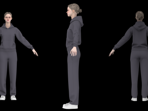 TRACKSUIT and SWEATSUIT outfits - mv2 fv2 zpac obj fbx highpoly 3Dモデル