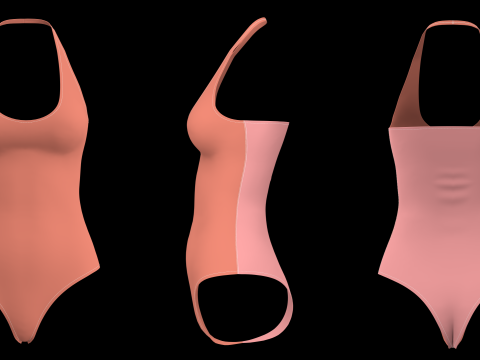 SLEEVELESS BODYSUITS PACK - fv2 zpac obj fbx highpoly 3D Model