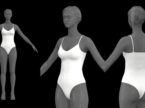 SLEEVELESS BODYSUITS PACK - fv2 zpac obj fbx highpoly 3D Model