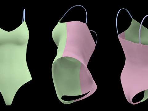 SLEEVELESS BODYSUITS PACK - fv2 zpac obj fbx highpoly 3D Model