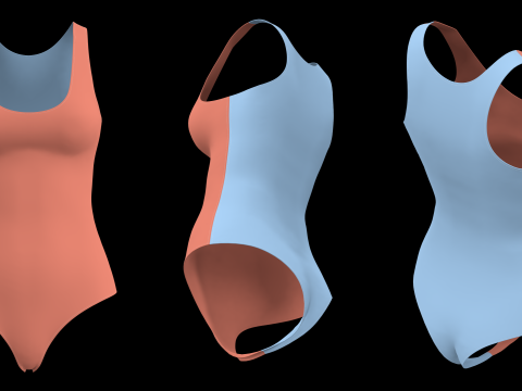 SLEEVELESS BODYSUITS PACK - fv2 zpac obj fbx highpoly 3D Model