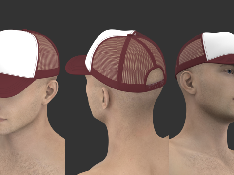 BASIC TRUCKER CAP - g8m zprj obj fbx 3D Модель