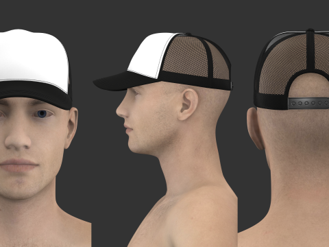 CASUAL CAPS PACK - g8m zprj obj fbx highpoly Modèle 3D