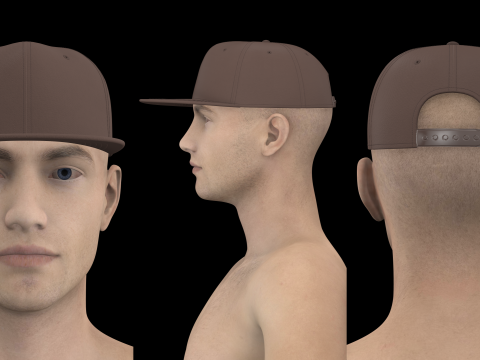 CASUAL CAPS PACK - g8m zprj obj fbx highpoly Modèle 3D