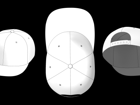 CASUAL CAPS PACK - g8m zprj obj fbx highpoly Modèle 3D