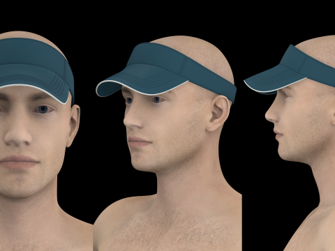CASUAL CAPS PACK - g8m zprj obj fbx highpoly Modèle 3D
