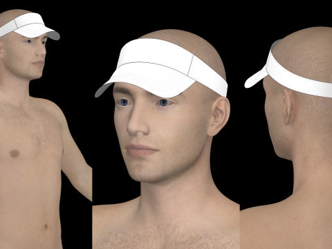 CASUAL CAPS PACK - g8m zprj obj fbx highpoly Modèle 3D